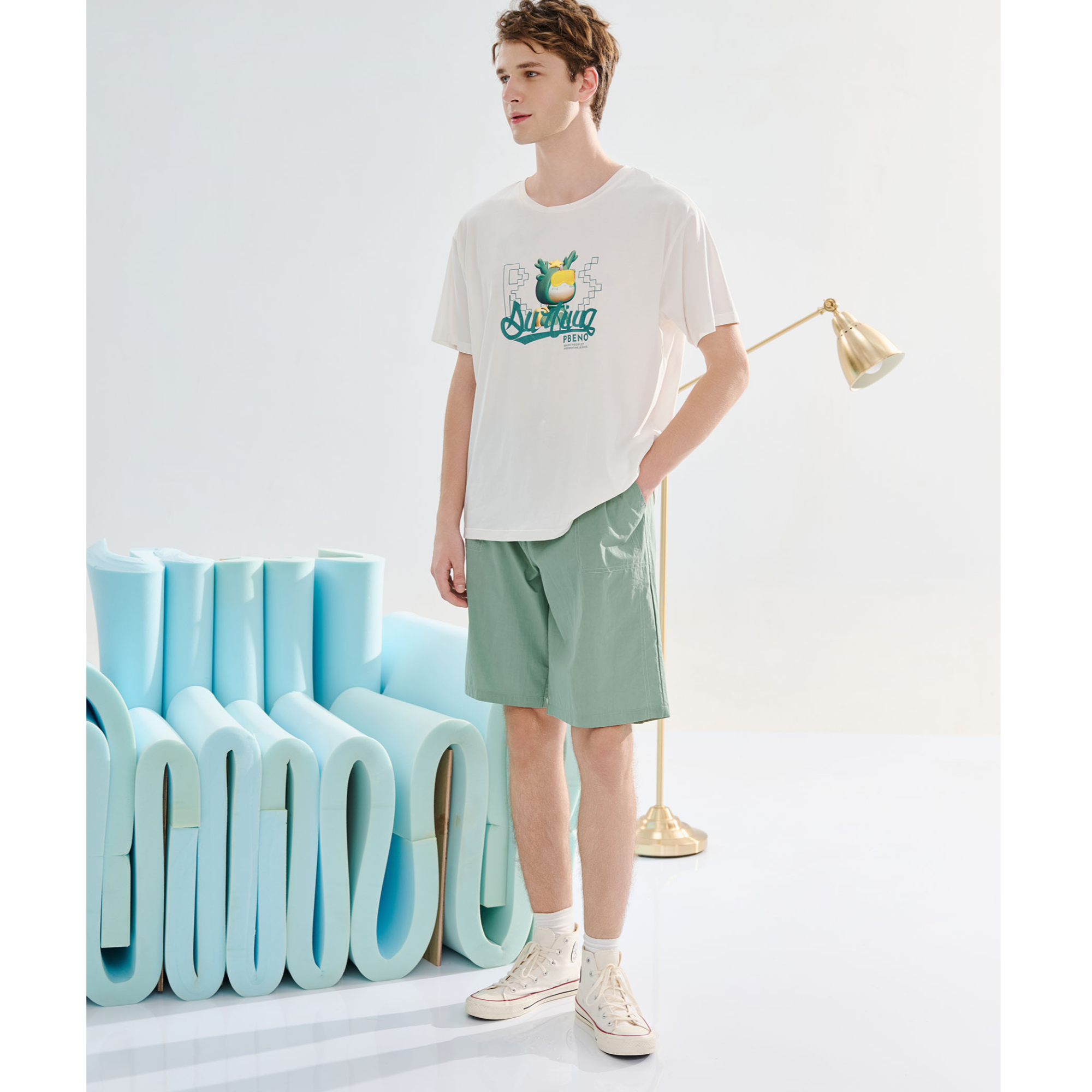 【特惠福利品】鹿小小休闲家居服男套装25271002