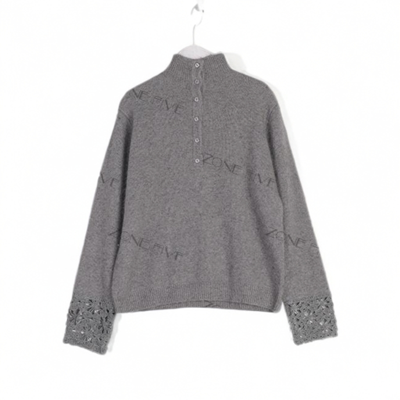 时尚花瓣袖毛针织衫长袖百搭网红套头毛衣上衣休闲秋冬