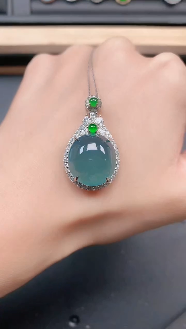 翡翠戒指银S925镶嵌111111