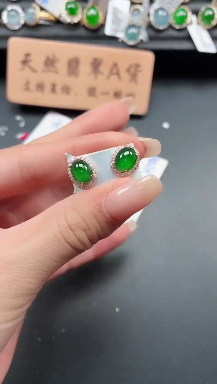 银S925镶嵌戒指翡翠1111111