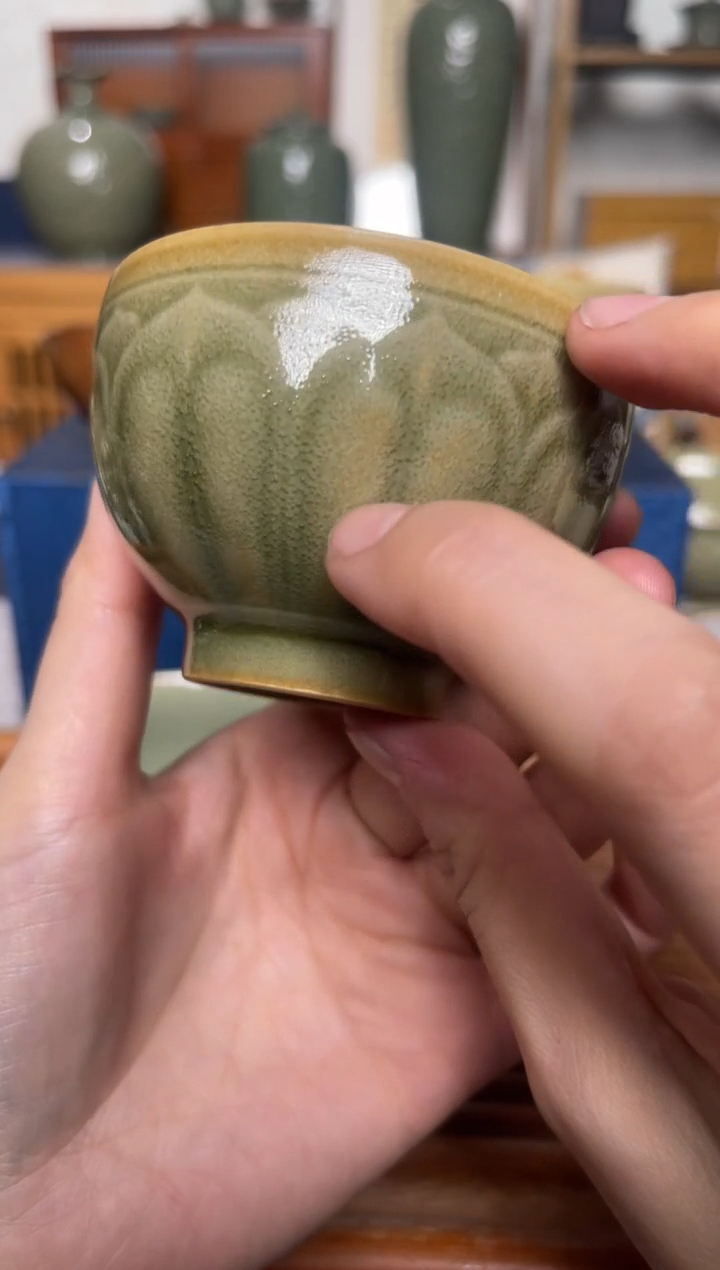 【闪购商品】其他耀州窑禅定莲瓣杯深色