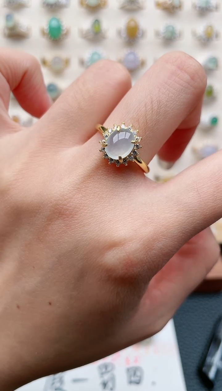 【闪购商品】翡翠戒指银S925镶嵌1111