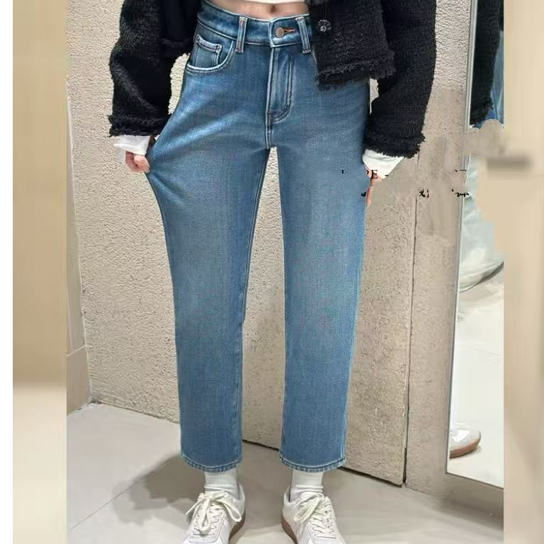 SU【095】代98 愫生   复合绒冬季新款加绒加厚高腰显瘦烟管裤