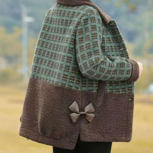 2025妈妈冬季新款加绒中长款洋气中老年时尚棉服外套5302