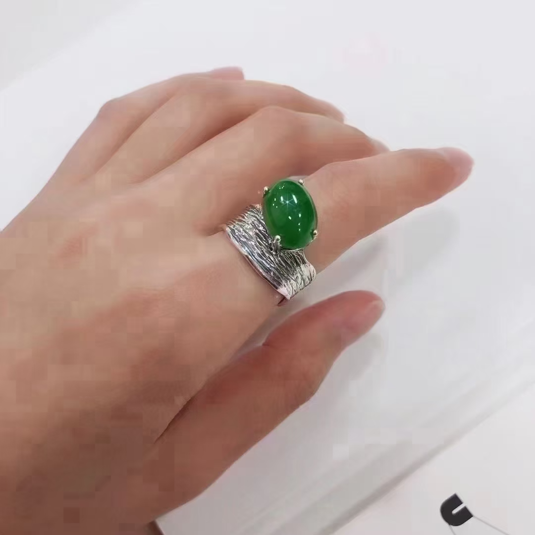 925银戒指 【广州微姐】精致复古气质百搭时尚轻奢镶嵌女士戒指S31