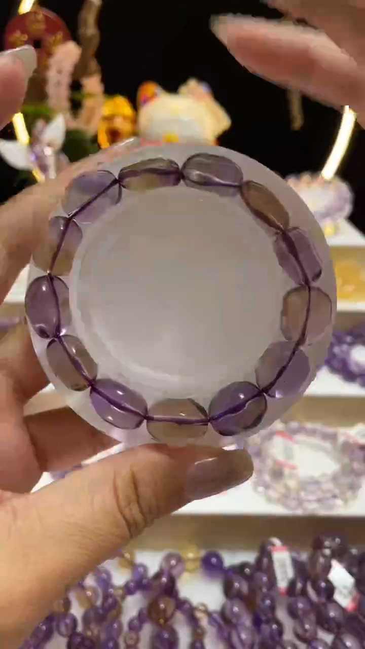 【闪购商品】水晶手链未镶嵌天然水晶紫黄水晶光身随形