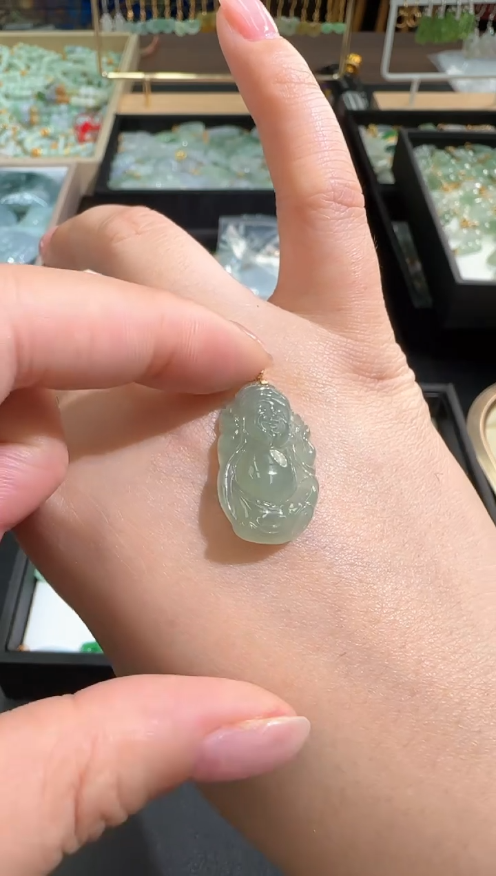 【闪购商品】翡翠耳饰18K金镶嵌2502024113