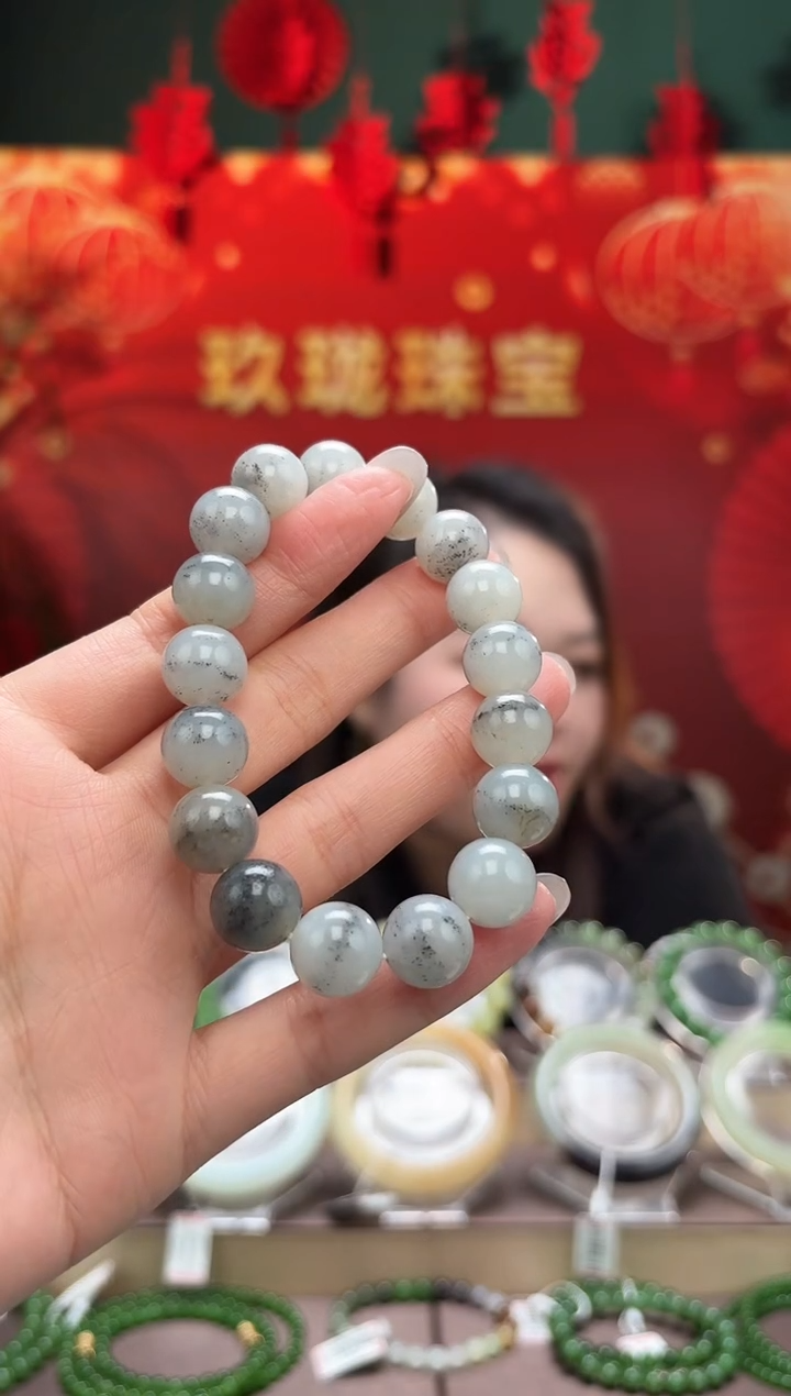 【闪购商品】和田玉手串未镶嵌卡12青花籽手串多样性