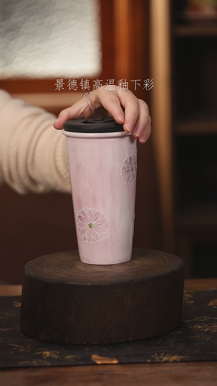 陶瓷景德镇高温釉下手绘陶瓷@L191@