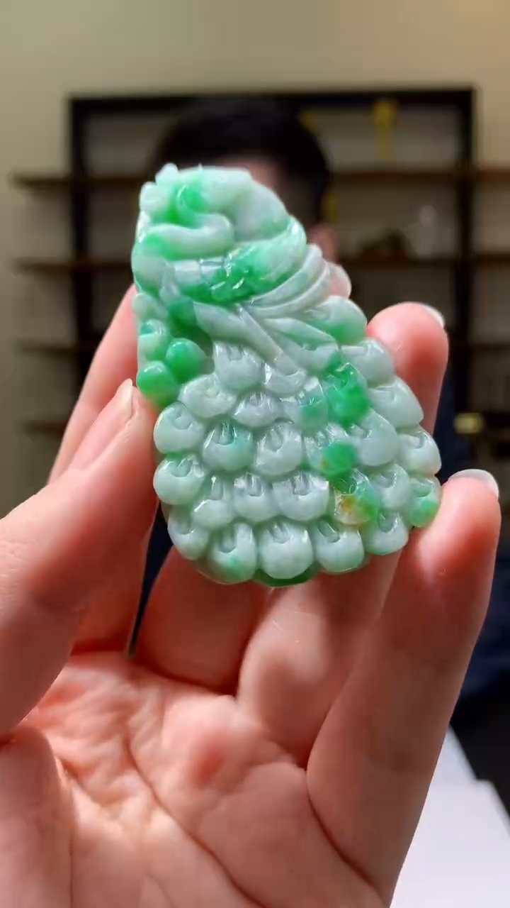 【闪购商品】定制翡翠未镶嵌8046yx-毛货挂件74