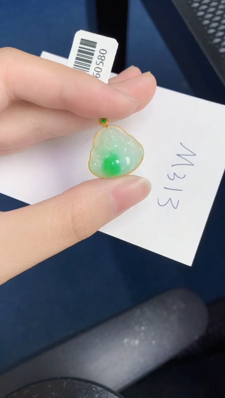 【闪购商品】翡翠颈饰18K金镶嵌000000000