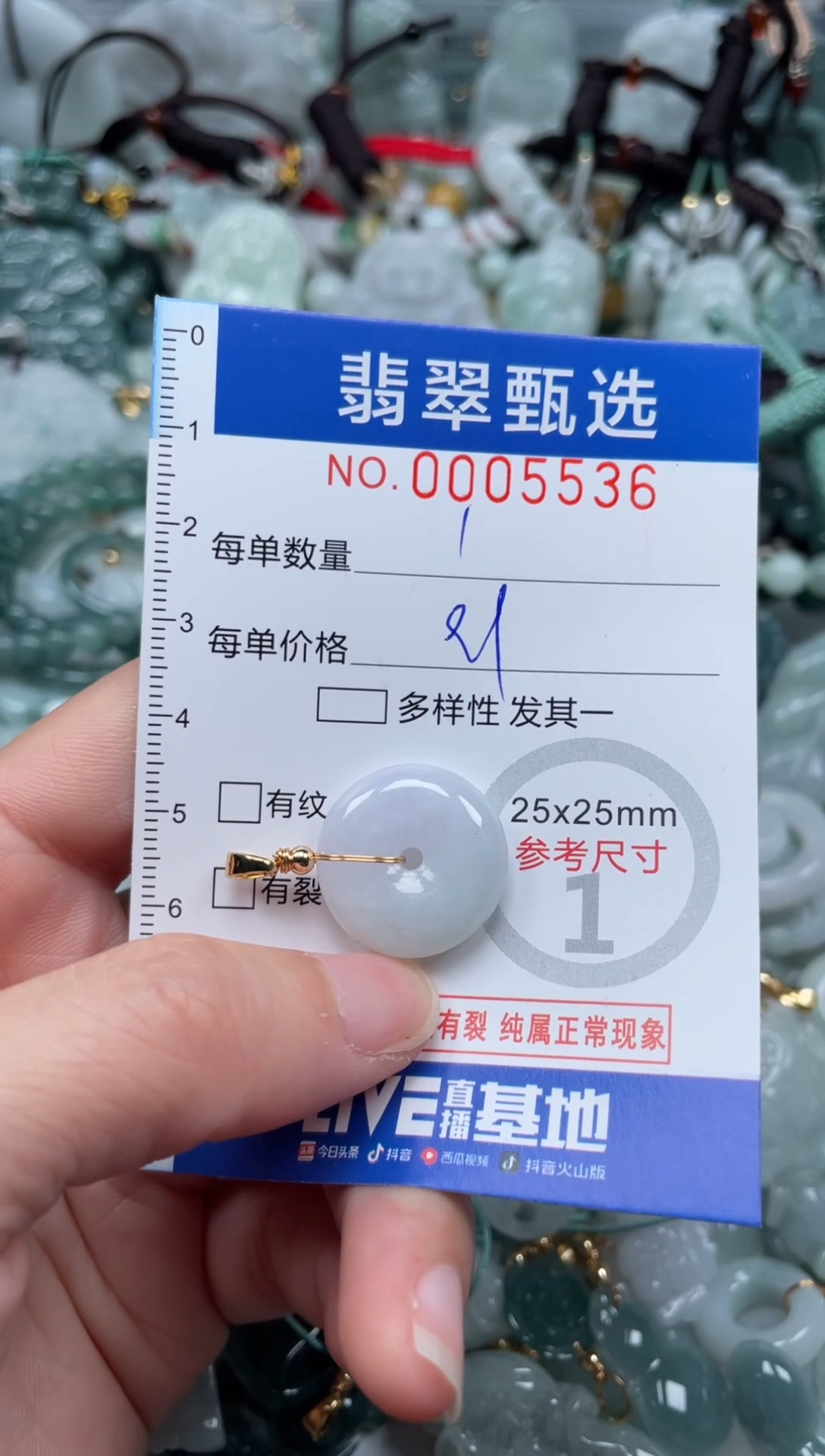 【闪购商品】翡翠颈饰未镶嵌00..5536