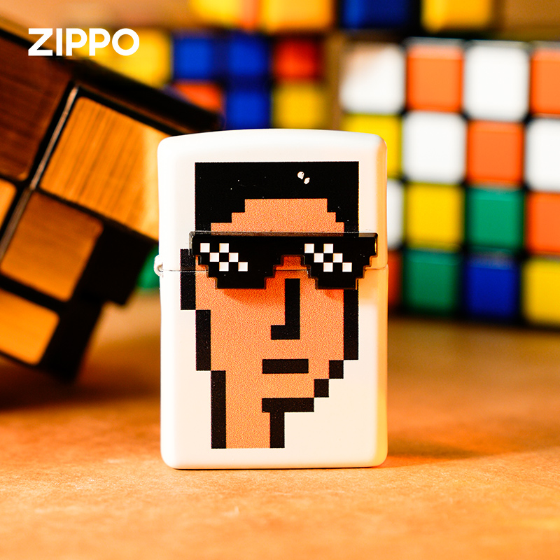 ZIPPO之宝正品像素玩家煤油防风打火机送男友生日礼物