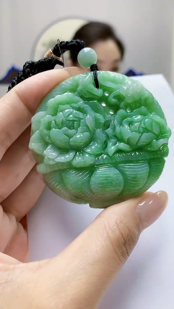 未镶嵌定制翡翠5160MM-毛货挂件16