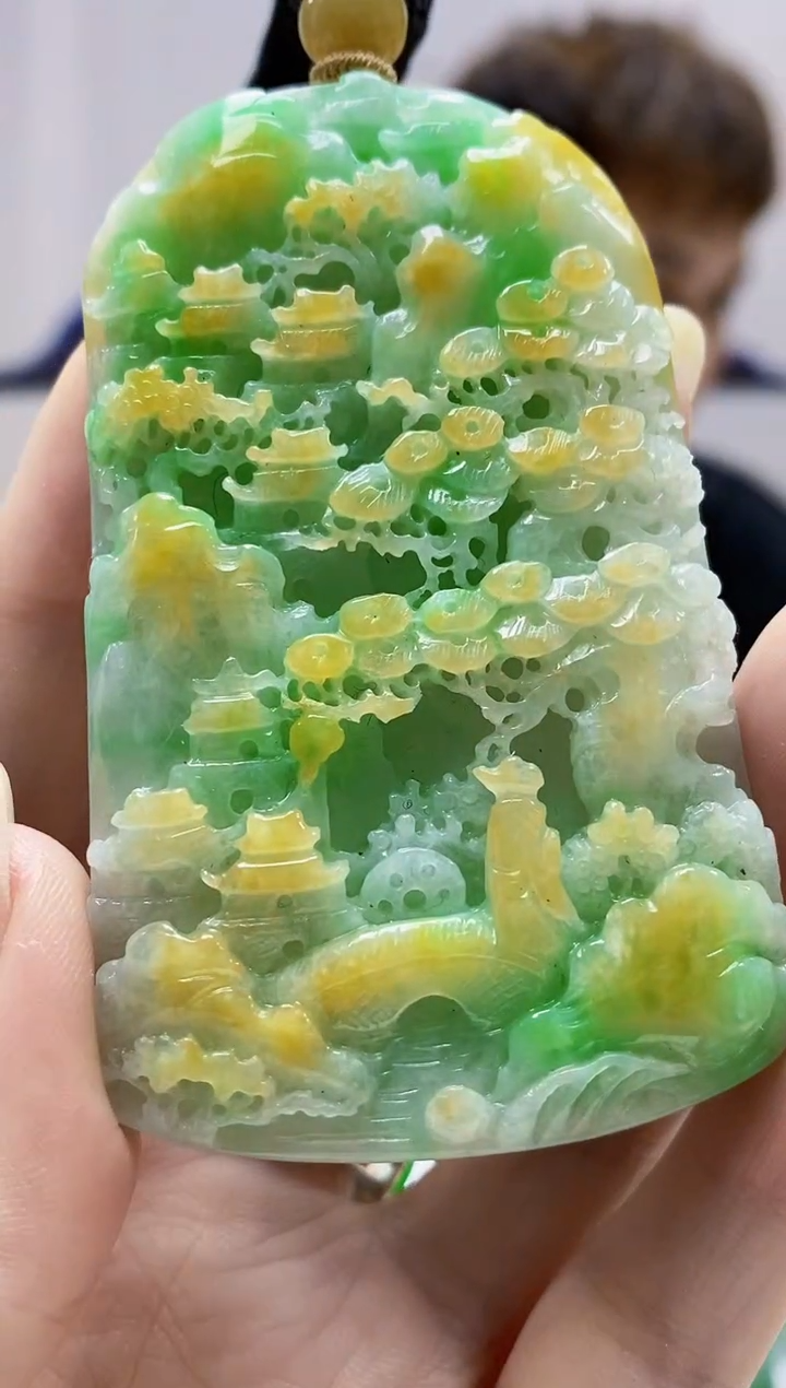 定制翡翠未镶嵌4868DD-毛货挂件81