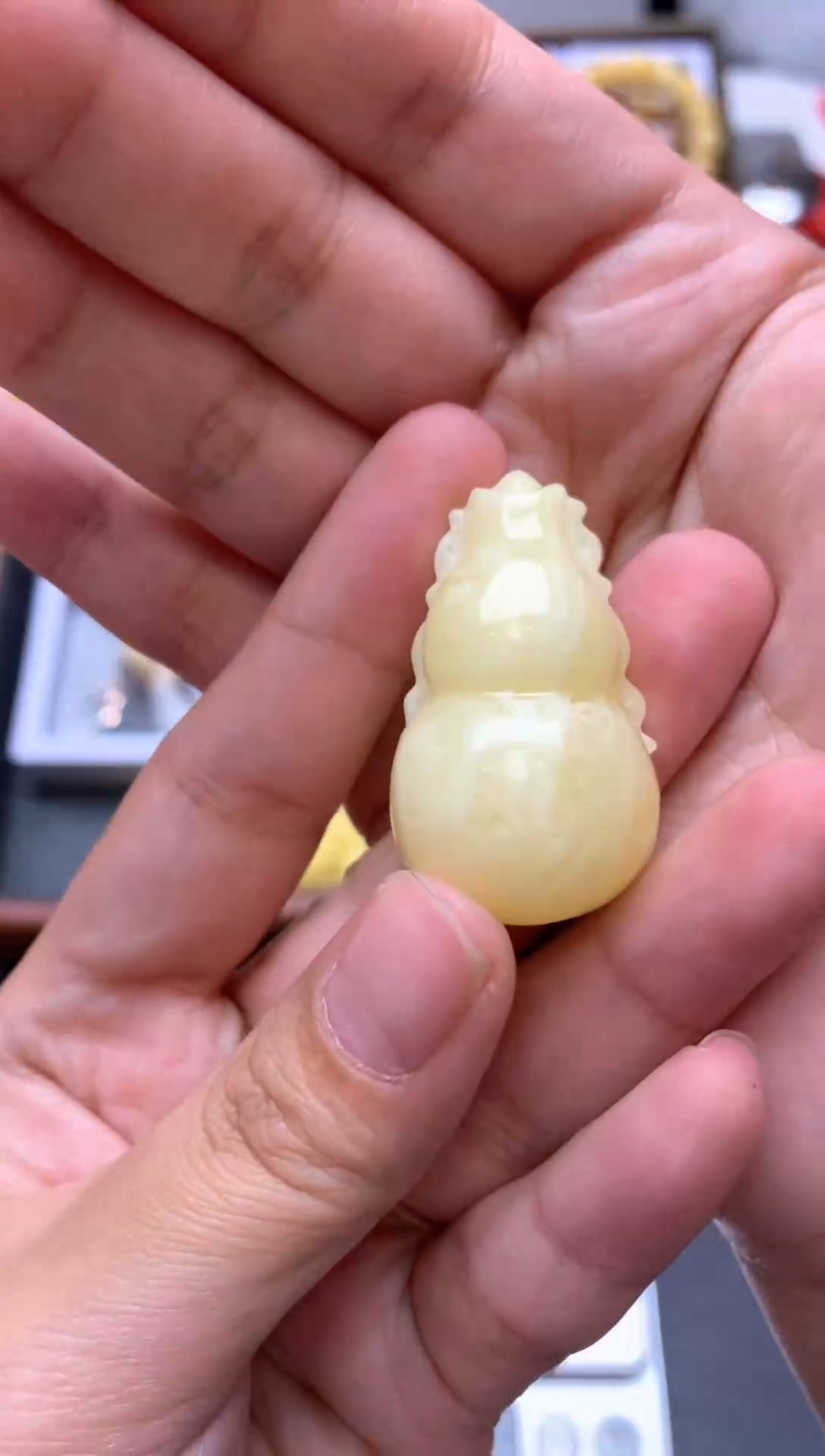 【闪购商品】琥珀珠宝奇石未镶嵌092琥珀蜜蜡花粉小坑