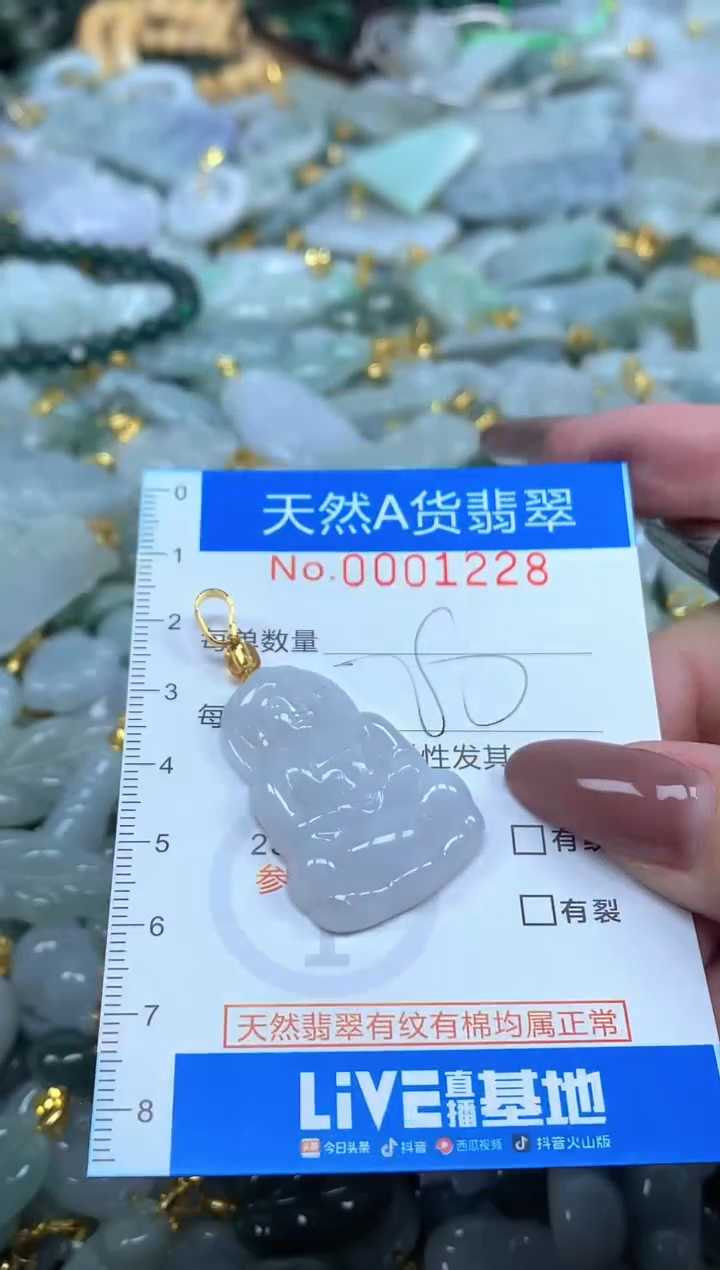 颈饰未镶嵌翡翠净货挂件-1228