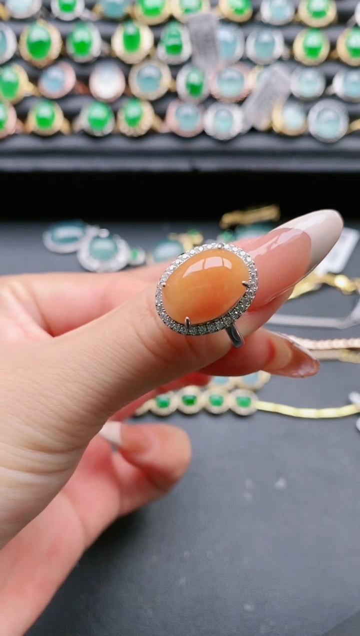 【闪购商品】翡翠戒指银S925镶嵌1111