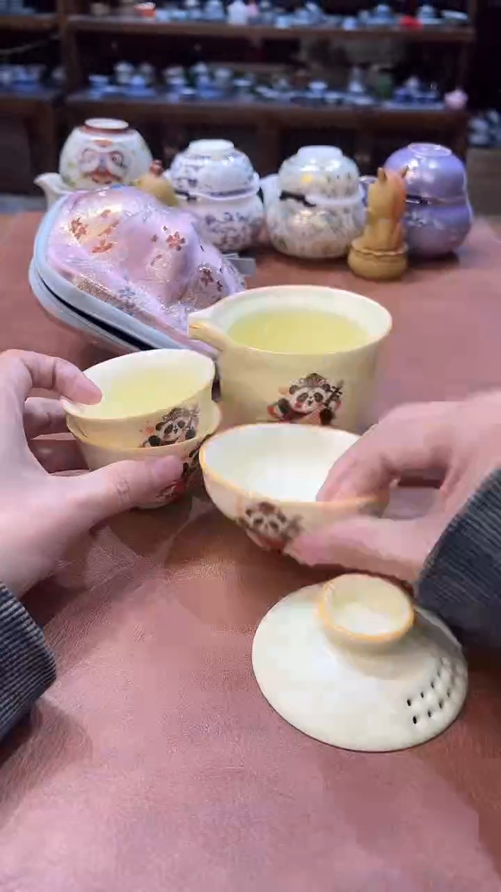 真的很便宜会开片的旅行茶具