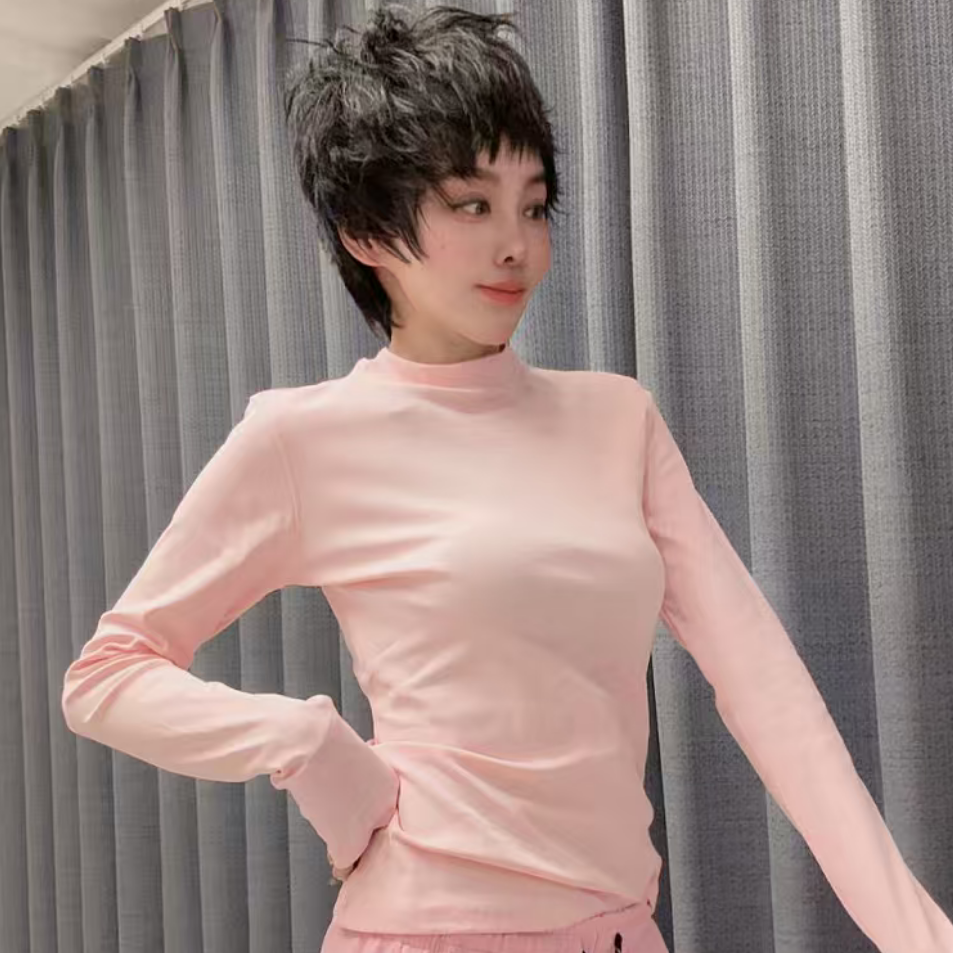 潮流款欧姐家1528款脏脏粉色净版打底衫