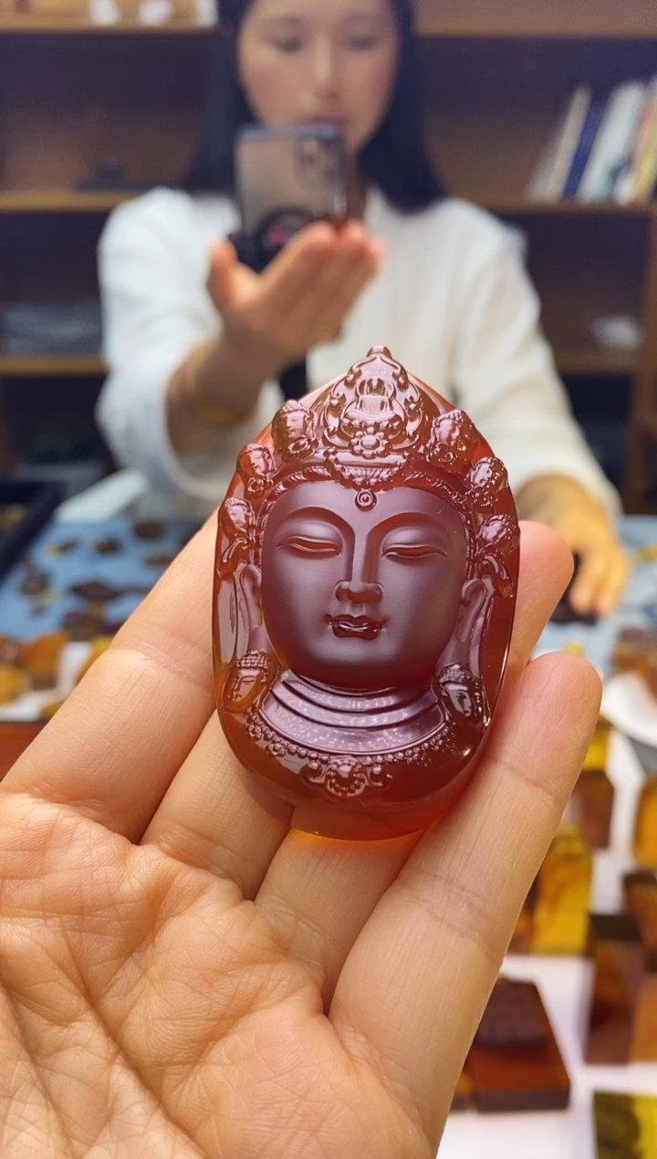 琥珀颈饰未镶嵌SN85-85（出人头地）