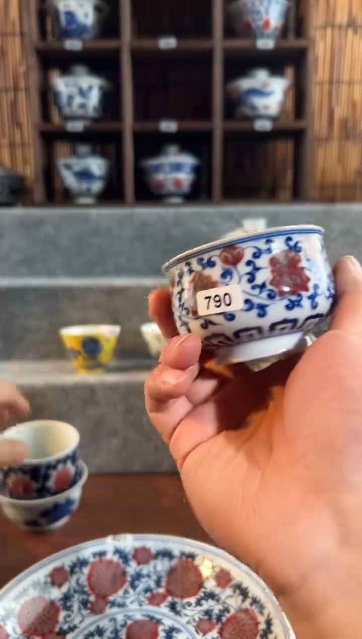 【闪购商品】790天禄言瓷手绘茶器天花板
