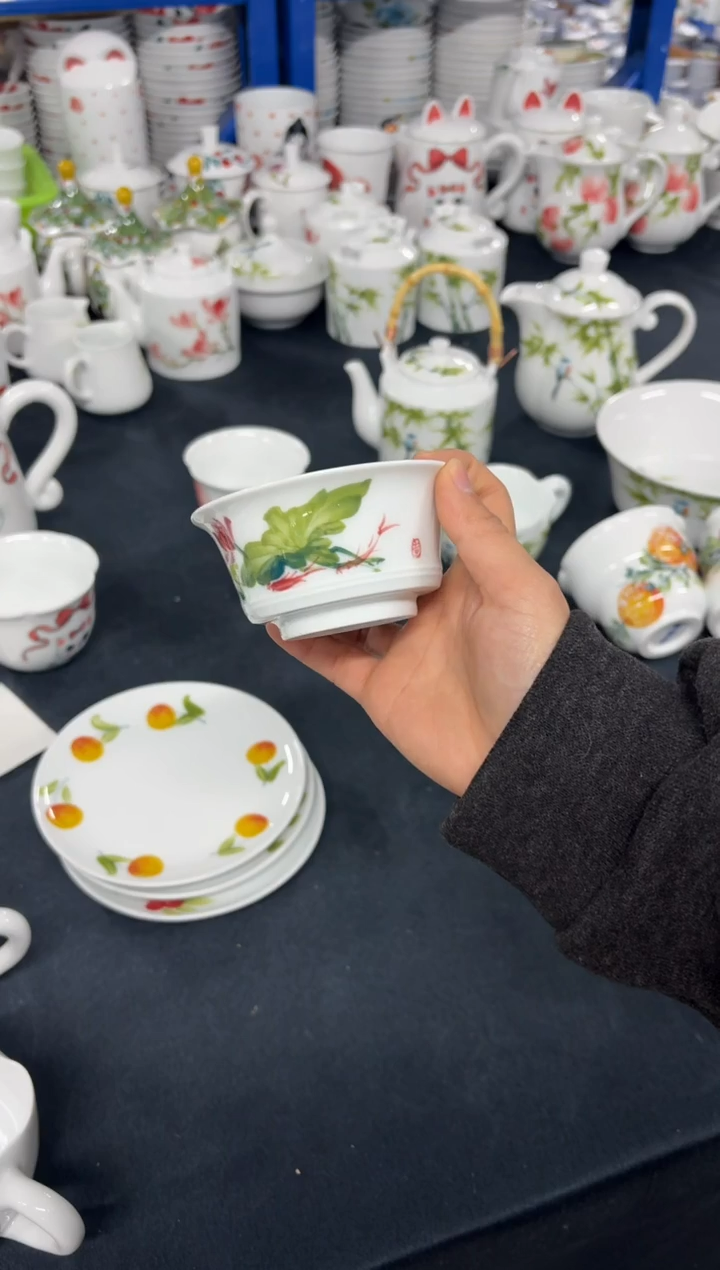 景德镇高温陶瓷食品级手绘釉中彩-主人杯