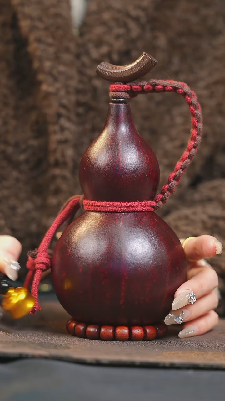 【闪购商品】XM150大漆酒葫芦不包手串及旋转底座