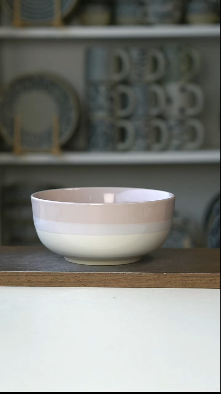 陶荷兰HEM色珊瑚海岸面碗15cm,700Ml@4-2@微瑕