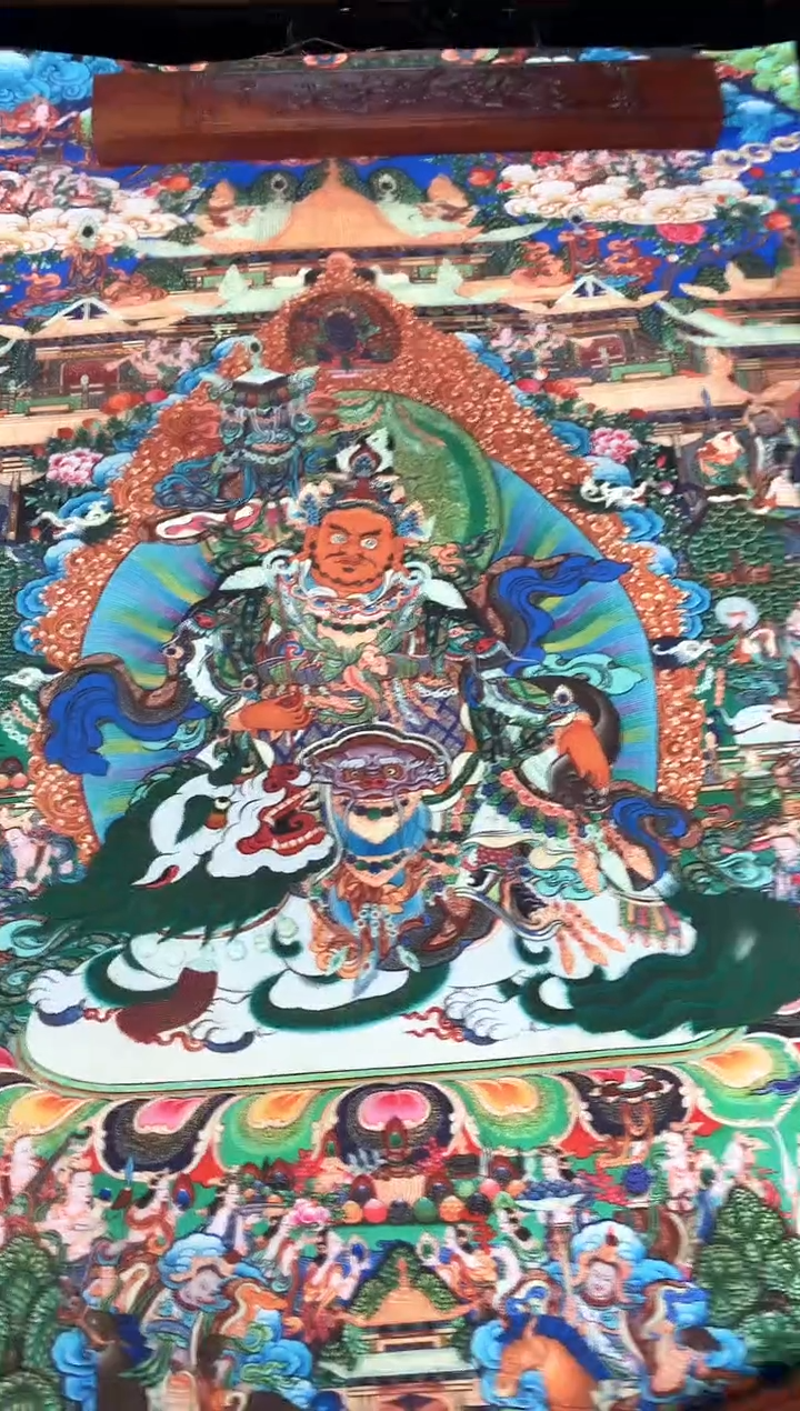 卷轴画100红财神