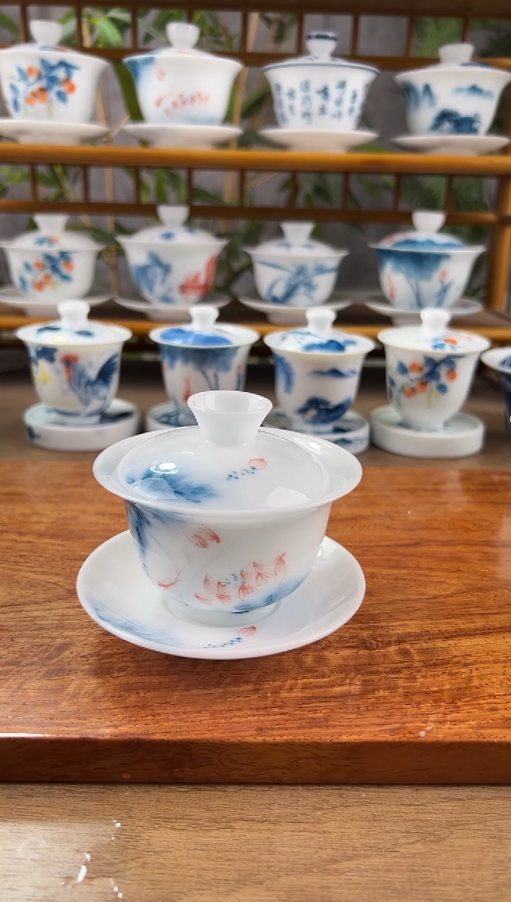 【闪购商品】高冰蓝莲130ml三才盖碗+小和顺1个