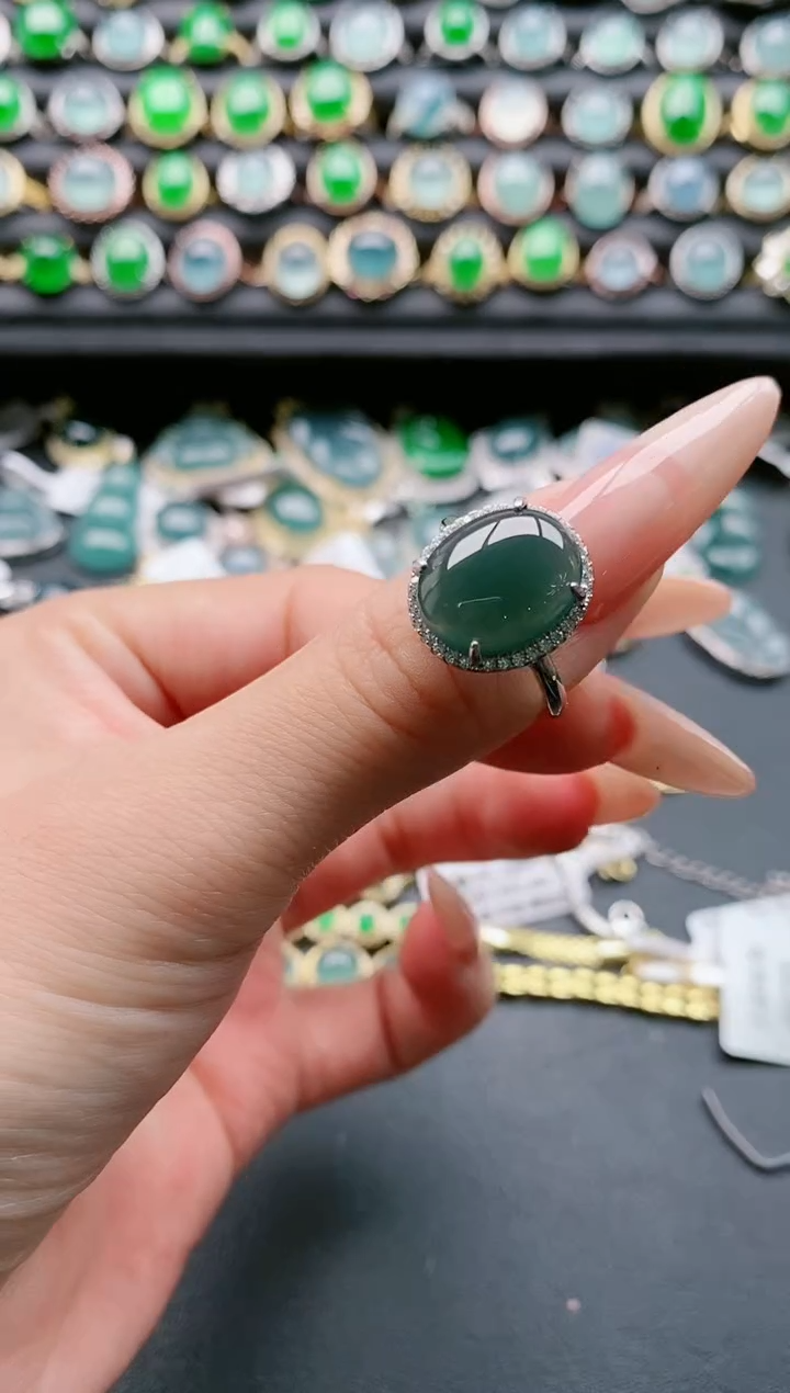 【闪购商品】翡翠戒指银S925镶嵌11111111