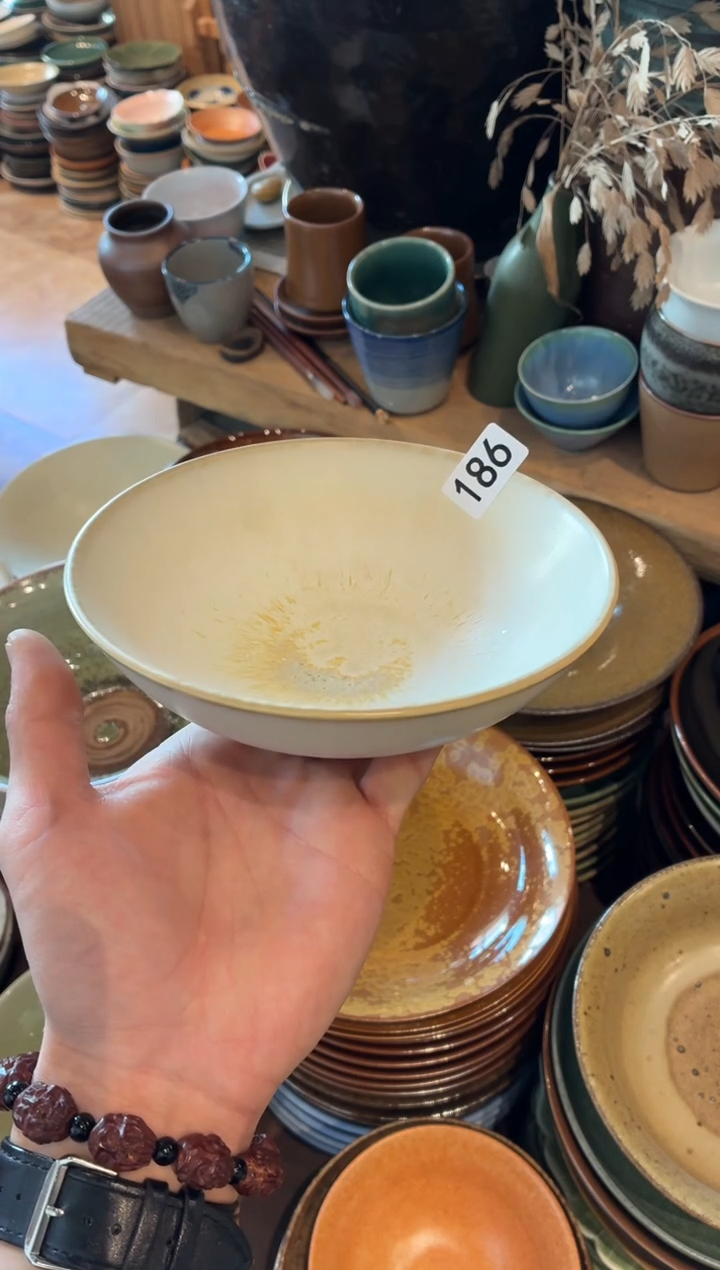 瓷片w?186 白流沙圆口碗1个