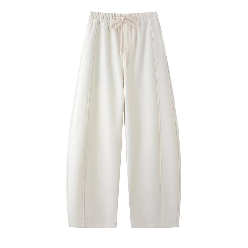 MM商场同款2025冬新款时尚百搭宽松显瘦高腰抽绳直筒休闲裤女2111