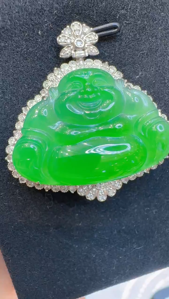 吊坠(不含链)18K金镶嵌翡翠多样性团购发一件