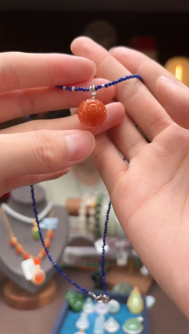 【闪购商品】南红玛瑙C20【南红青金石吊坠】未镶嵌-