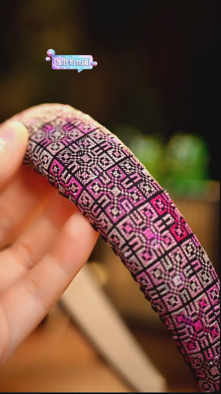 刺绣你*吗私人定制苗族手工发箍D151