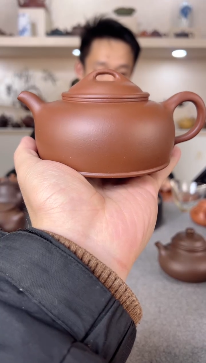 【闪购商品】紫砂茶壶金钟 紫泥 半手工