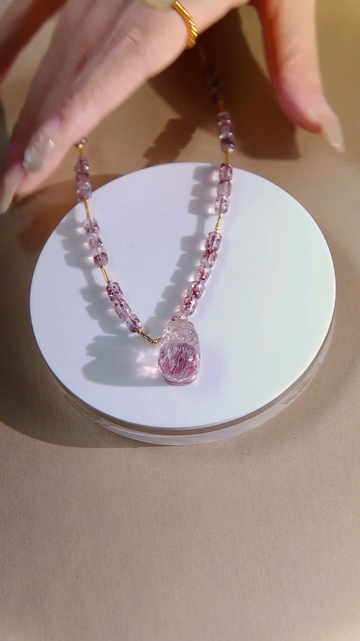 项链未镶嵌水晶金草莓项链（多样性发其一）