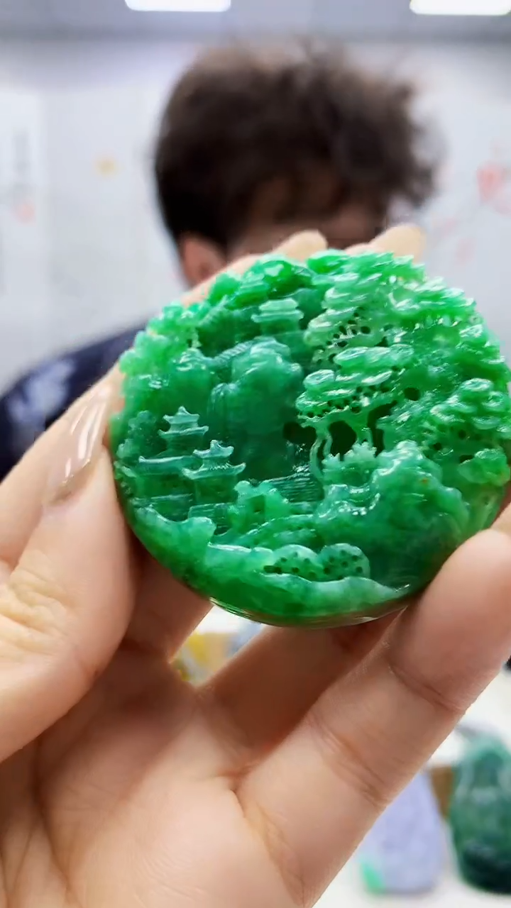 未镶嵌定制翡翠4688ty-毛货挂件66