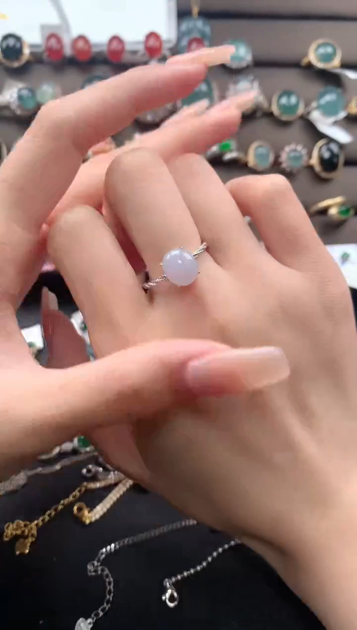 【闪购商品】翡翠戒指银S925镶嵌32132131