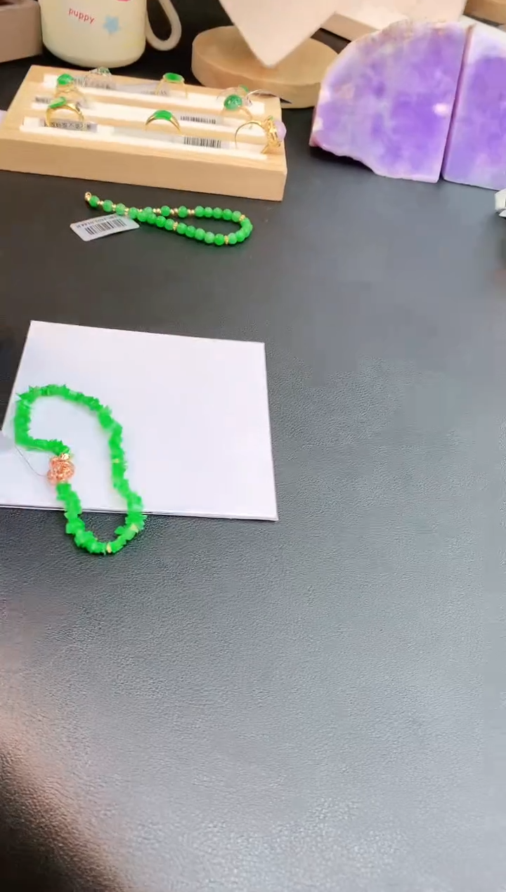 【闪购商品】翡翠手链未镶嵌赠礼盒证书 珍珍