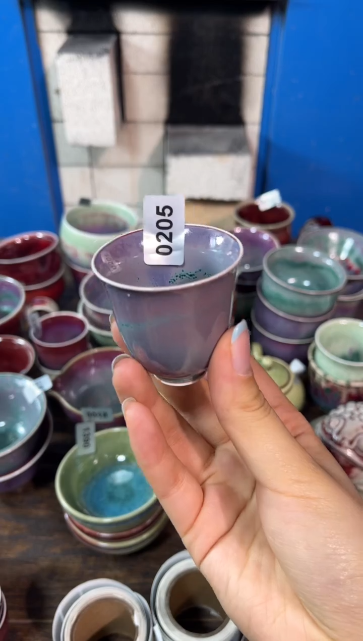 杯子窑口自销原矿钧瓷-铃铛宝宝0205