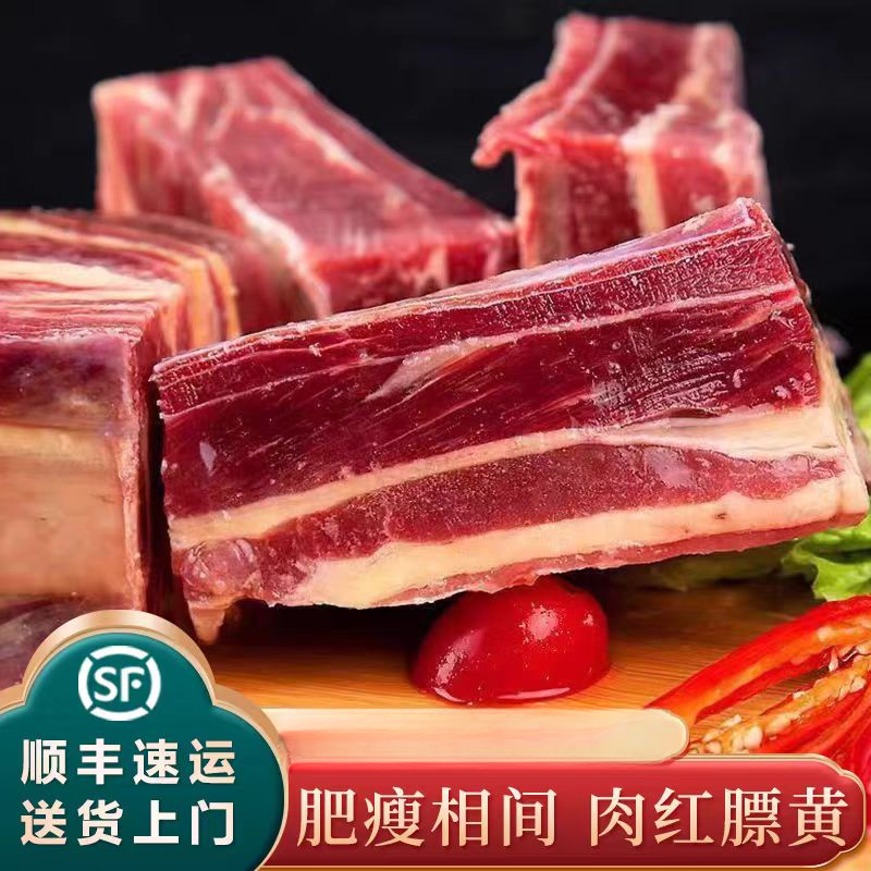 x【拍3斤送2斤】清真草原甄选四肋牛肋排新鲜适合卤炖顺丰包邮