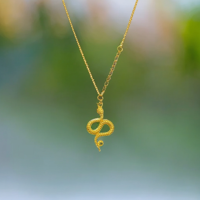 【梦金园】亿纯99999足金黄金蛇年蛇形套链