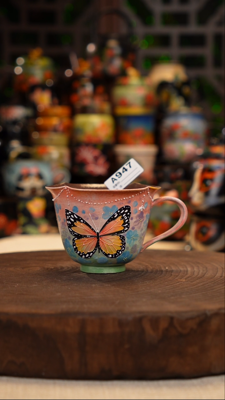 油画  手绘釉下彩947