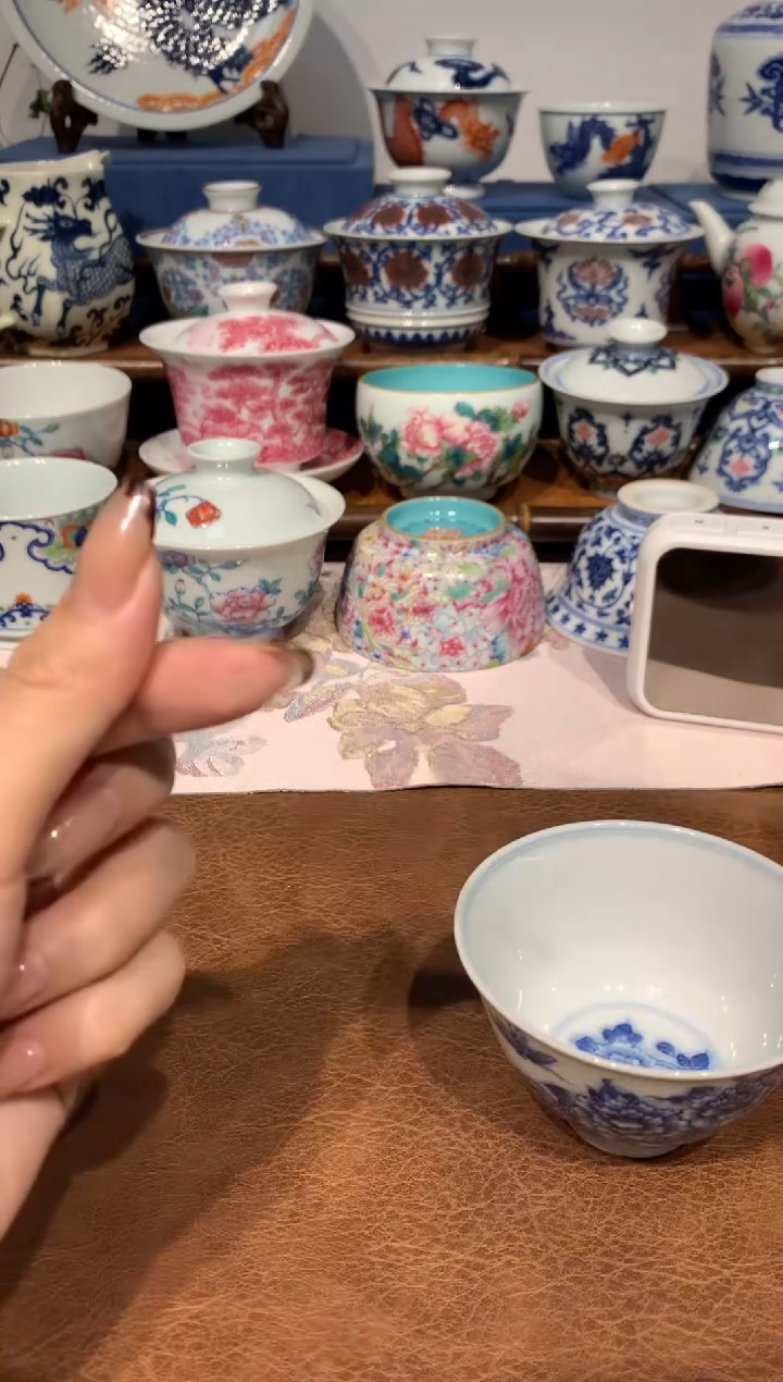 【闪购商品】杯30青花龙纹壶承发发发发发发微瑕