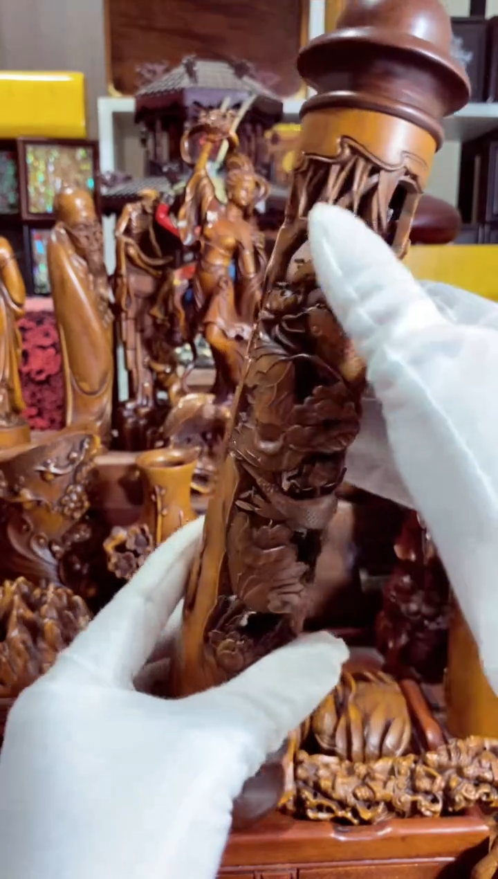 木小叶黄杨摆件香筒