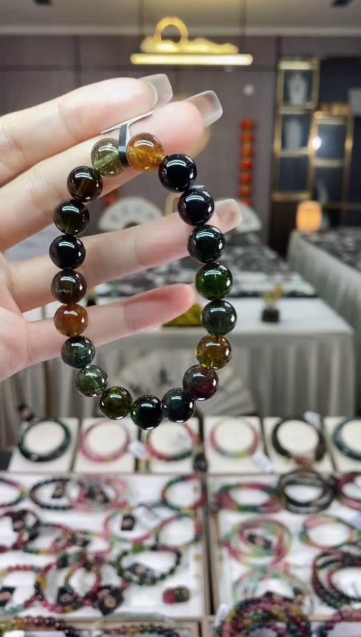 【闪购商品】碧玺单圈手串10mm+未镶嵌一物一证dan