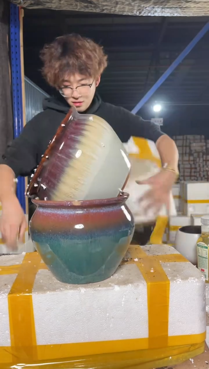 紫砂花盆宜兴紫砂粗陶花盆20-17